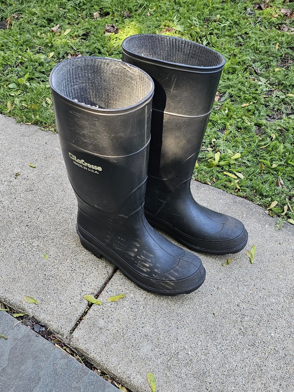 LaCrosse Black Waterproof Rubber Rain Boots Men's 8